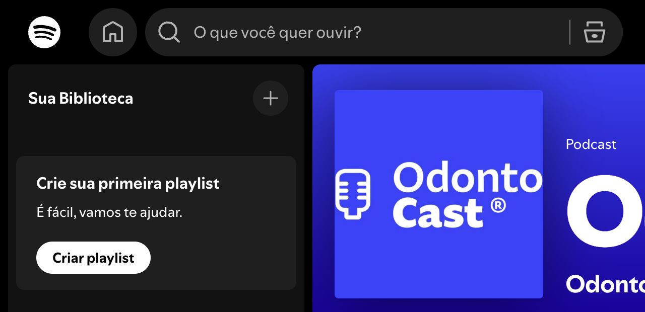 Página do podcast OdontoCast no Spotify